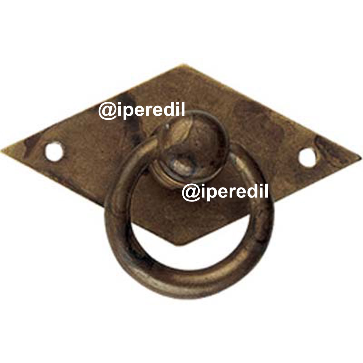 MANIGLIETTA MOBILI ANTICO MG28 METALSTYLE ZAMA OTTONE ANTICATO + BASE MM 50X33