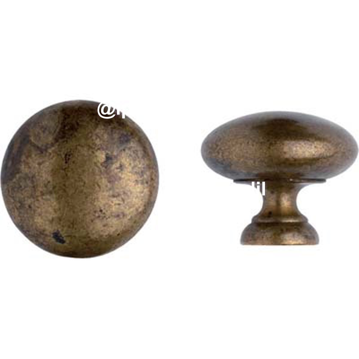 POMOLO ZAMA ANTICO MG655 METALSTYLE OTTONE ANTICATO MM 27X23
