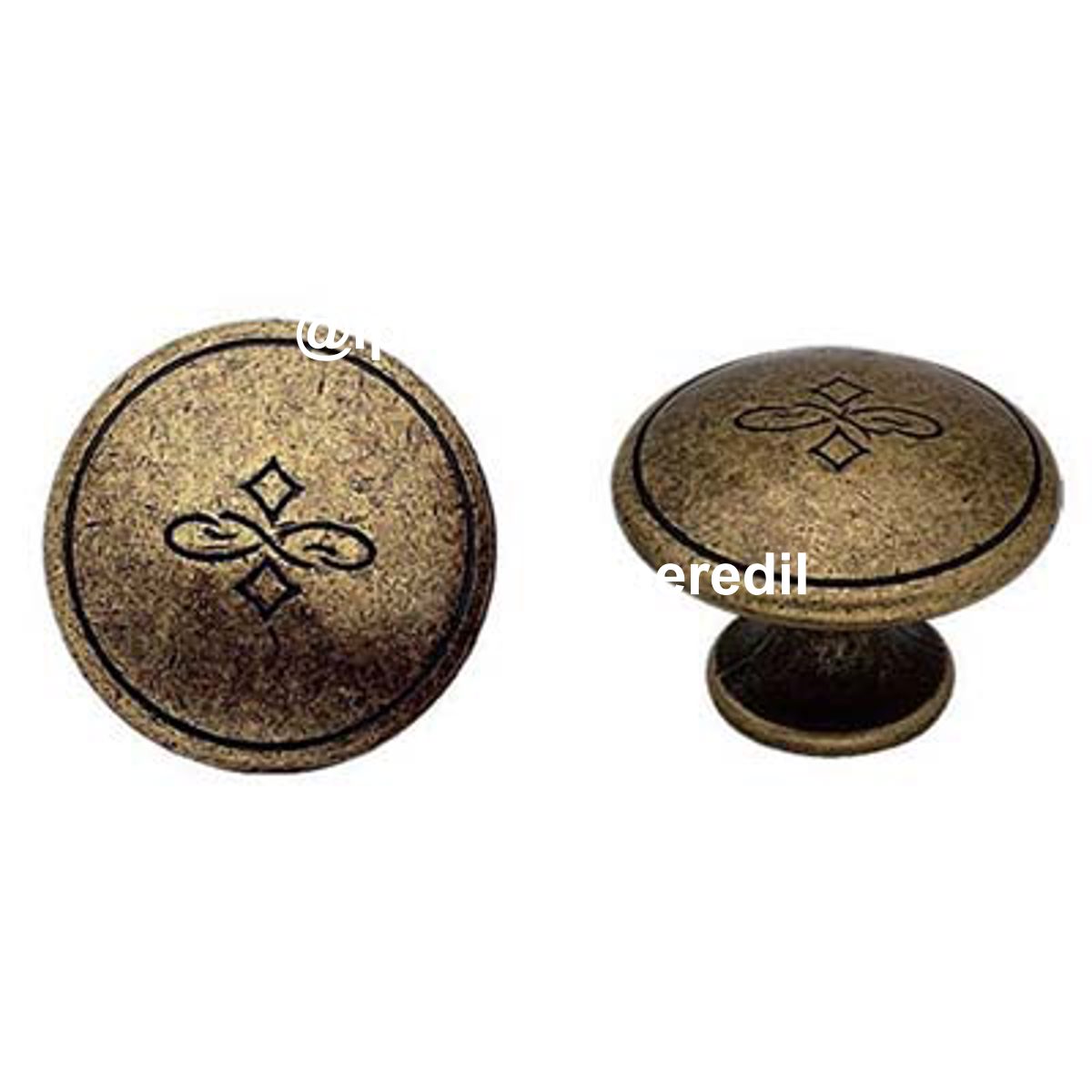 POMOLO ZAMA FLORENCE MG624 METALSTYLE OTTONE ANTICATO MM 30X22