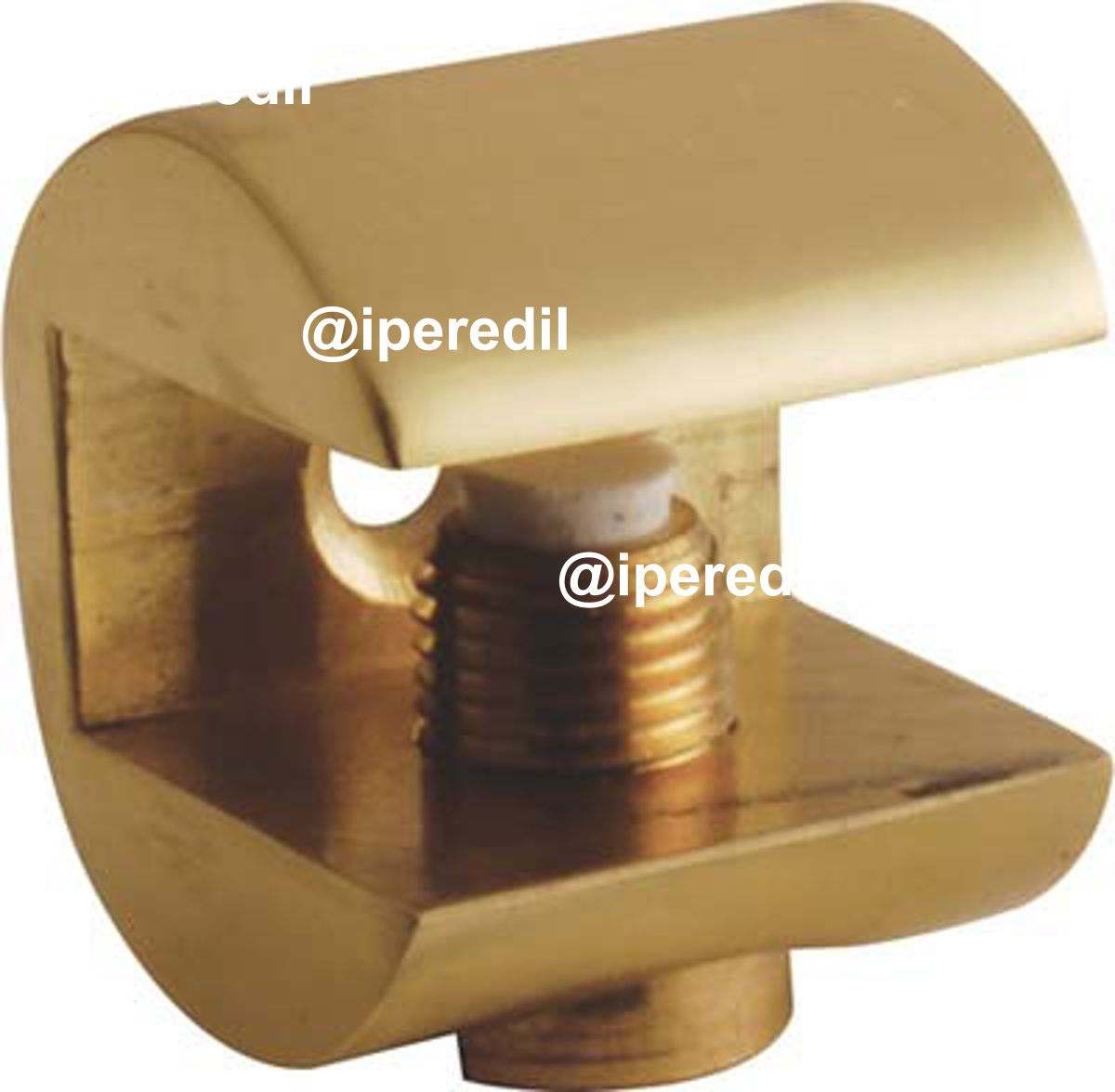 REGGIVETRO A MORSETTO COTTALI OTTONE LUCIDO D.MM 23 S.VETRO MAX MM 10