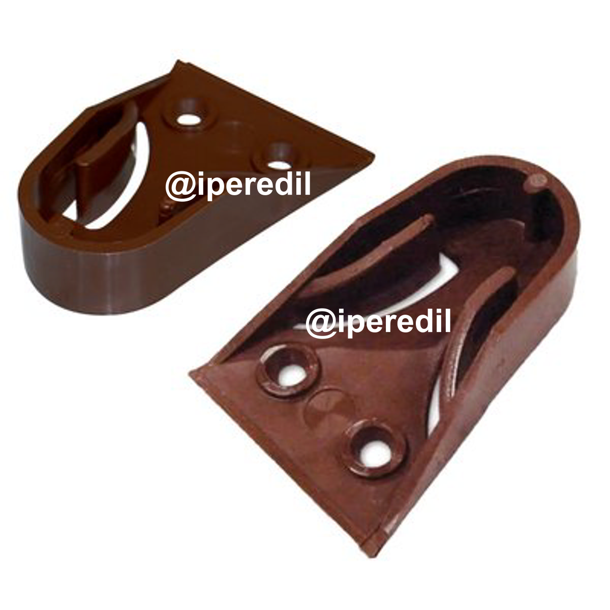 REGGITUBO ARMADIO TONDO LATERALE PLASTICA MARRONE TUBO MM 18