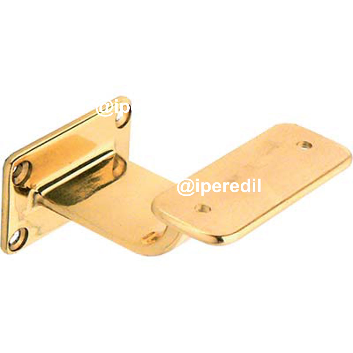 SUPPORTO X CORRIMANO BASE RETTANGOLARE OTTONE LUCIDO