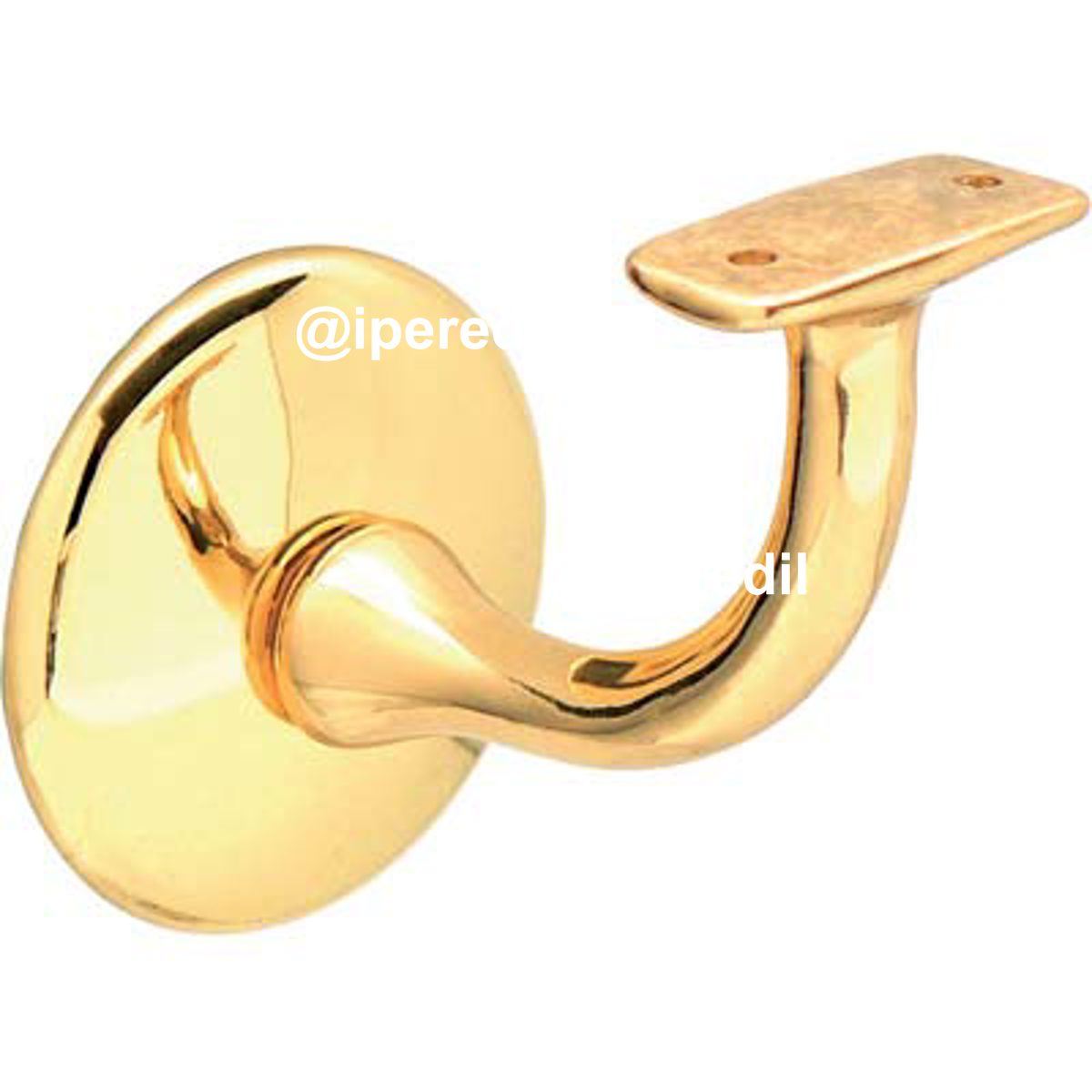 SUPPORTO X CORRIMANO BASE TONDA OTTONE LUCIDO