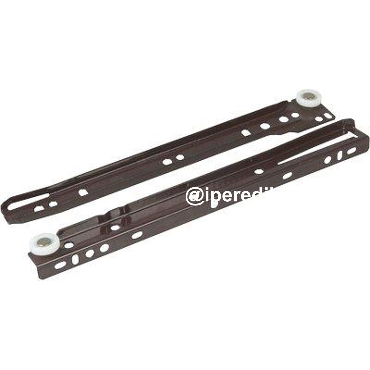 GUIDA CASSETTO SFILABILE + RUOTE TEFLON KG 25 CM 55 MARRONE CF=PZ 2
