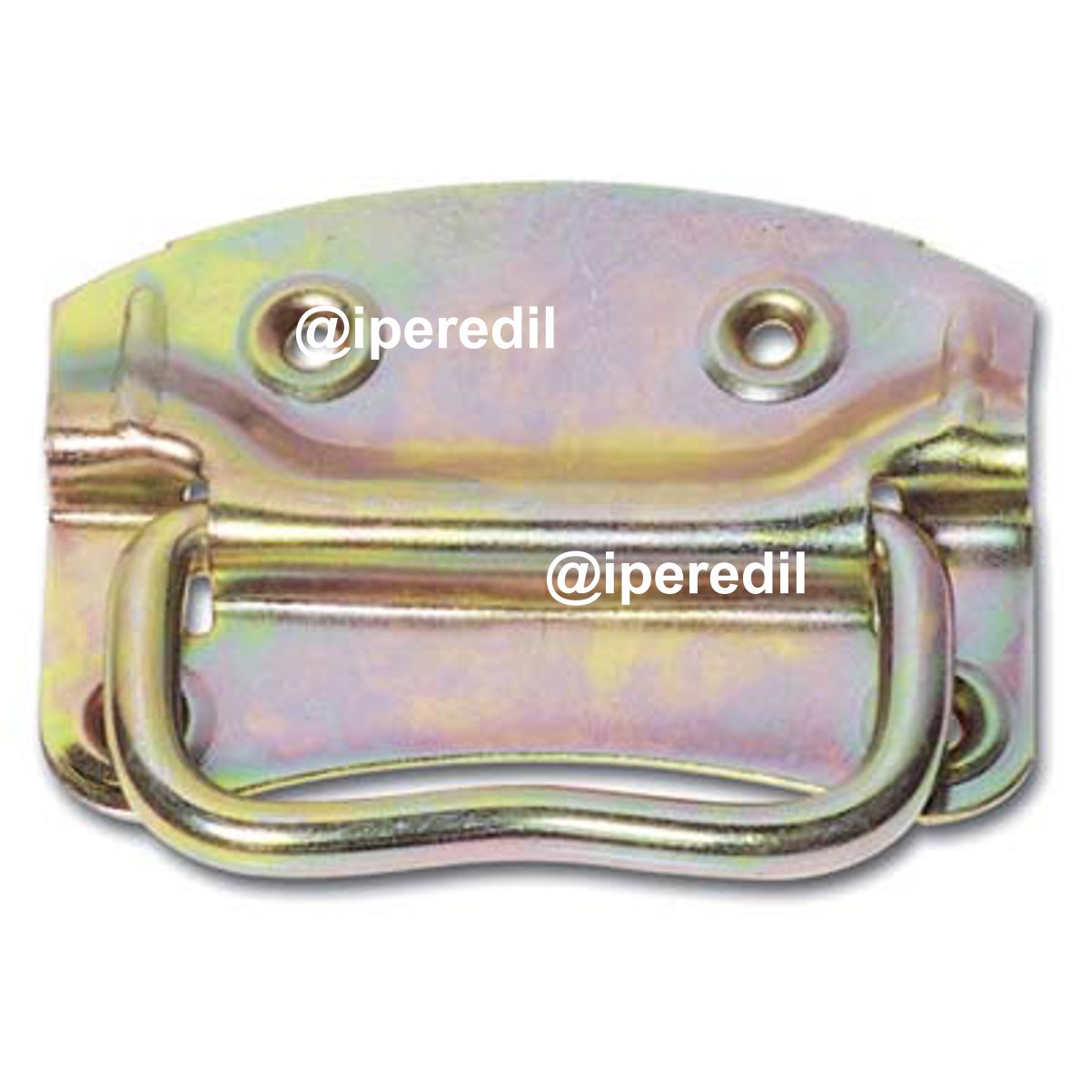 MANIGLIA AMERICANA X BAULE ACCIAIO OTTONATO MM 110X85