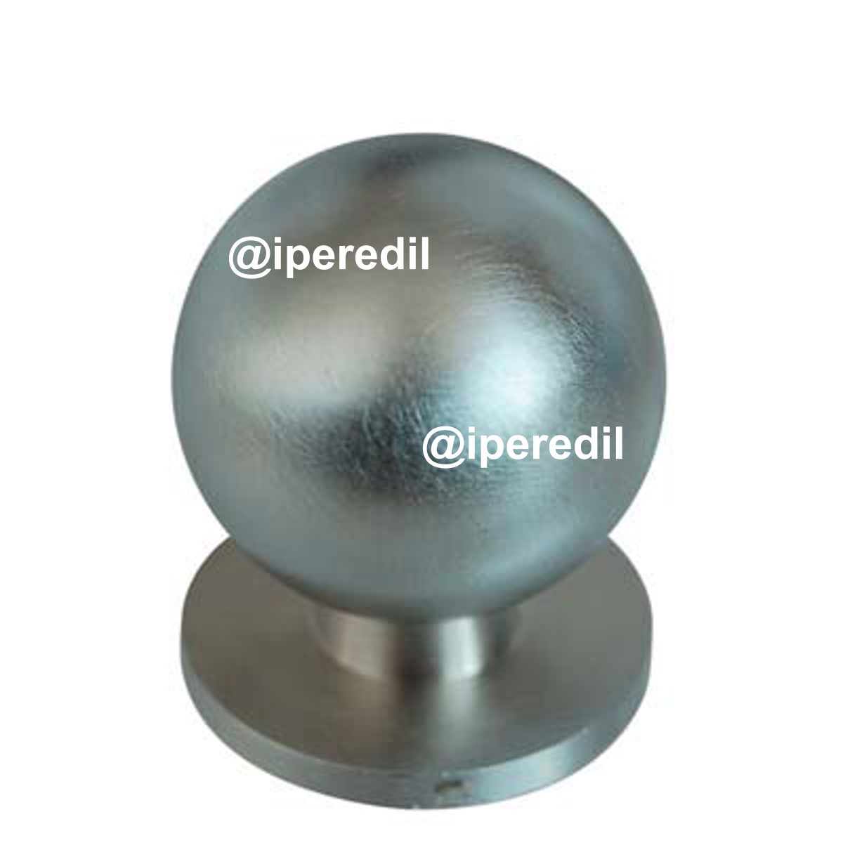 POMOLO OTTONE TORNITO SFERICO CROMO SATINATO MM 20X25