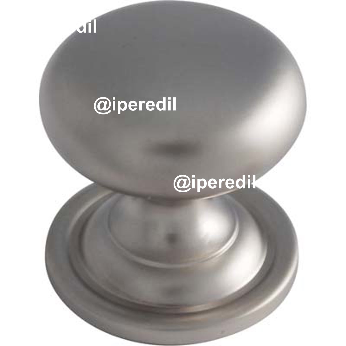 POMOLO OTTONE TORNITO SFERA PIANA 2460 CROMO SATINATO MM 20X25