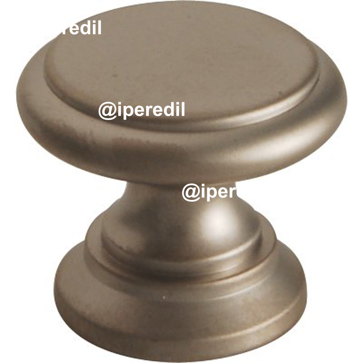 POMOLO OTTONE TORNITO TESTA PIANA CROMO SATINATO MM 25X19