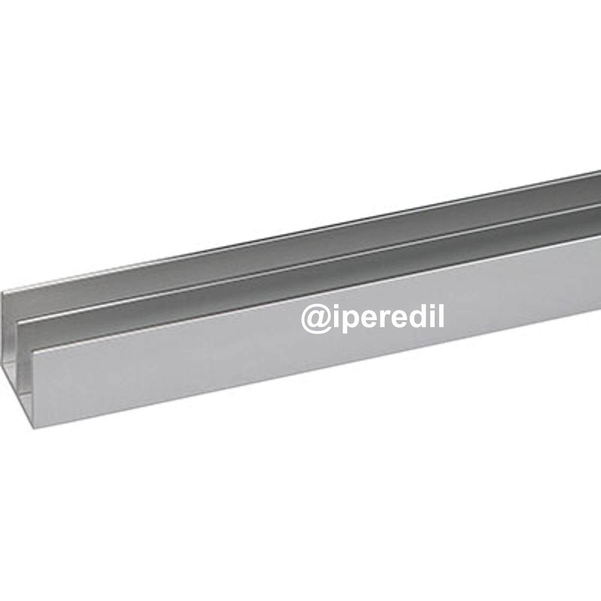 PROFILO CANALINA DOPPIA ARCANSAS ALLUM ARGENTO LUX S.MM 1,0 MM 20X18 H.CM 100 - 04448285