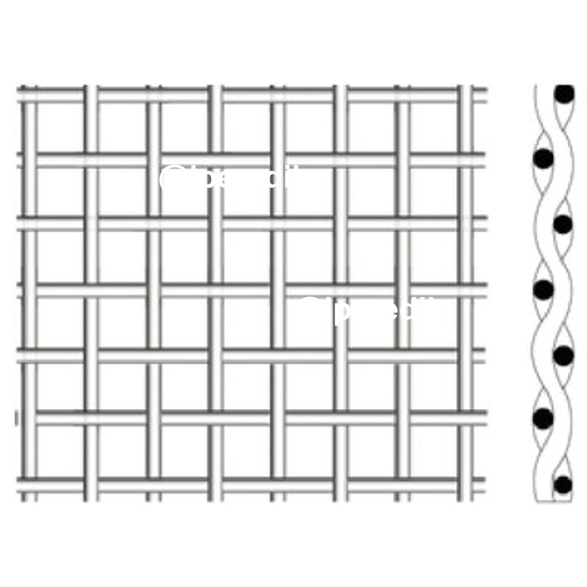 RETE TESSUTA ZINCATA A CALDO MM 1X1 F.MM 0,63 L.MT 10 H.CM 50