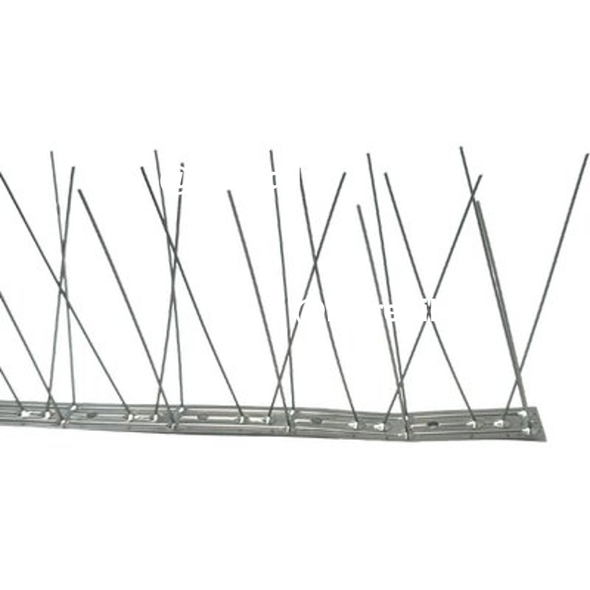 DISSUASORE VOLATILI A SPILLI INOX TRICOLORE 80 PUNTE H.CM 11,5 BASE CM 100X2,9