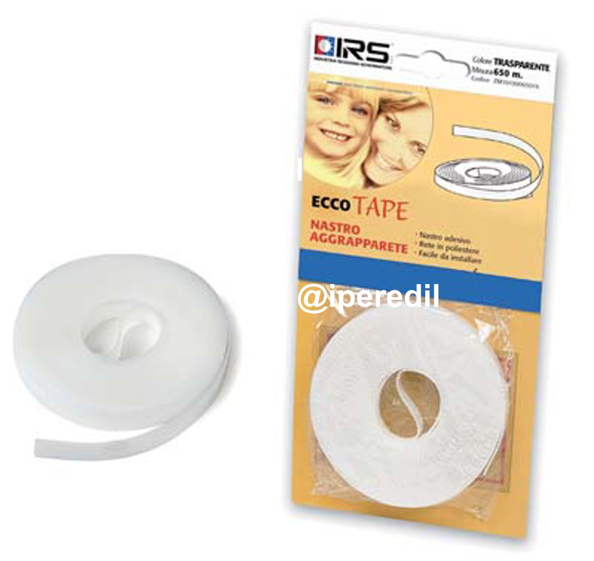 NASTRO AGGRAPPA ZANZARIERA CLARISSA TAPE SELF IRS ADESIVO BIANCO ML 5 X RETE FIBRA