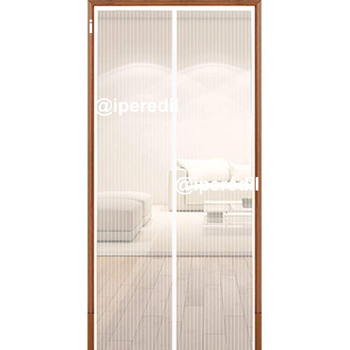 ZANZARIERA PORTA MAGNETICA EFFE POLIESTERE BIANCO PANNELLI 2 CM 120 H.CM 250