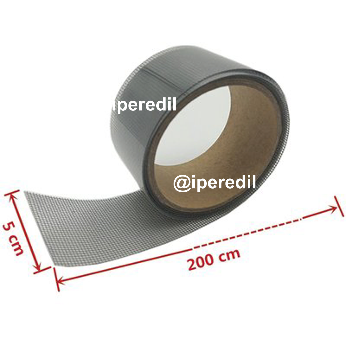 NASTRO RIPARATORE RETE ZANZARIERA FIBRA EFFE ADESIVO GRIGIO MM 50 ML 2