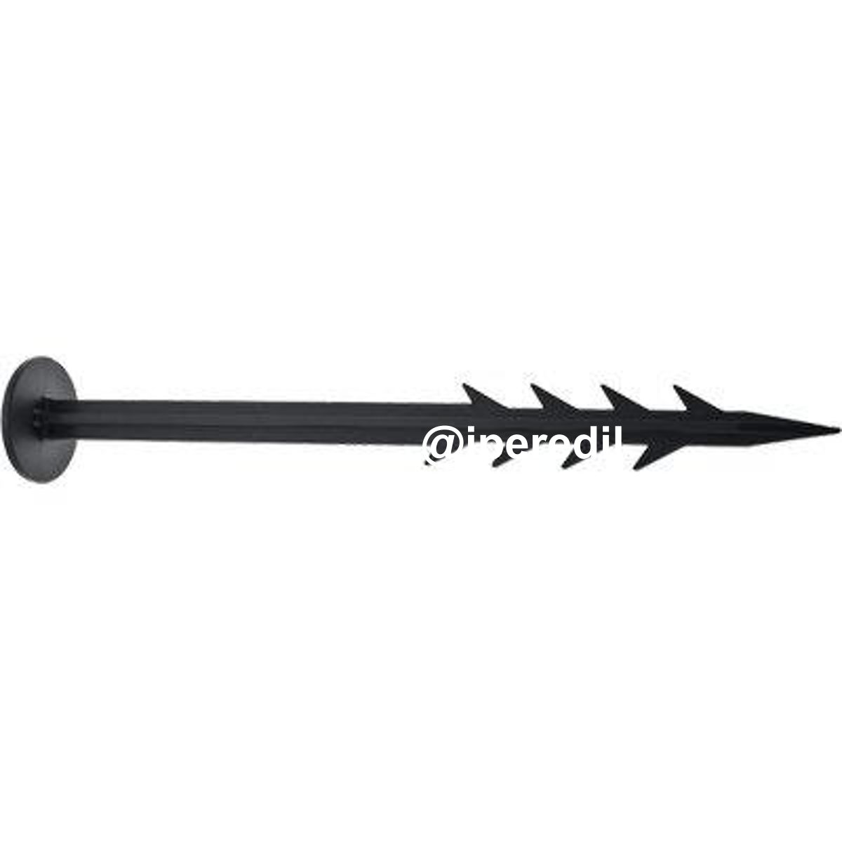 PICCHETTO CHIODO BLOCCA TELO PA NERO DENTATO MM 45 H.CM 20 CF=PZ 100