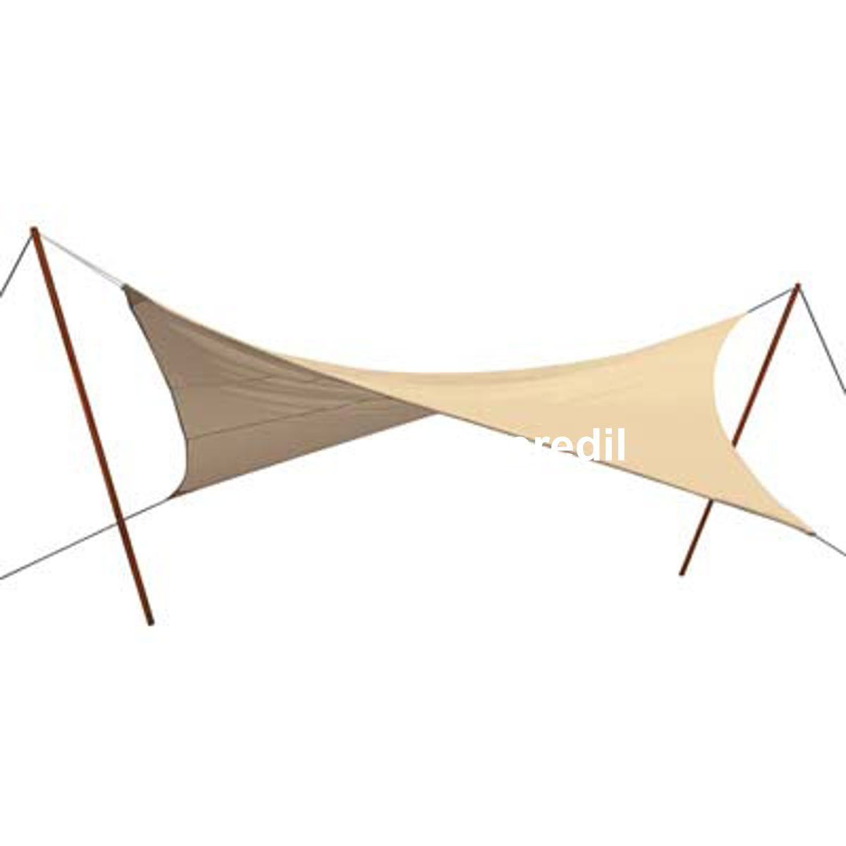 VELA OMBREGGIANTE QUADRA STARS PE ECRU GR/MQ 180 MT 3,6X3,6 + POLIECO