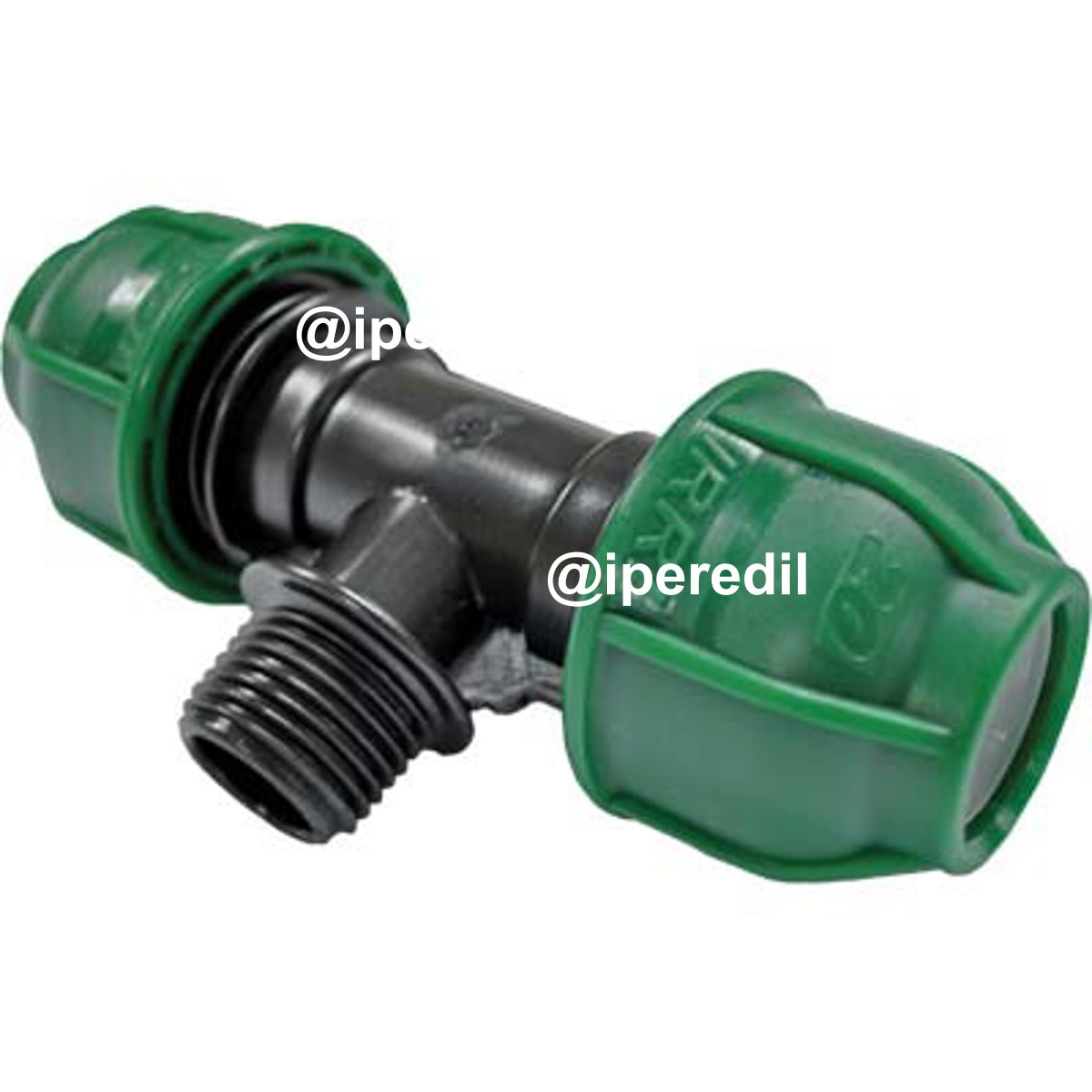 TEE A COMPRESSIONE FILETTO MASCHIO PN10 MM 16X3/4M