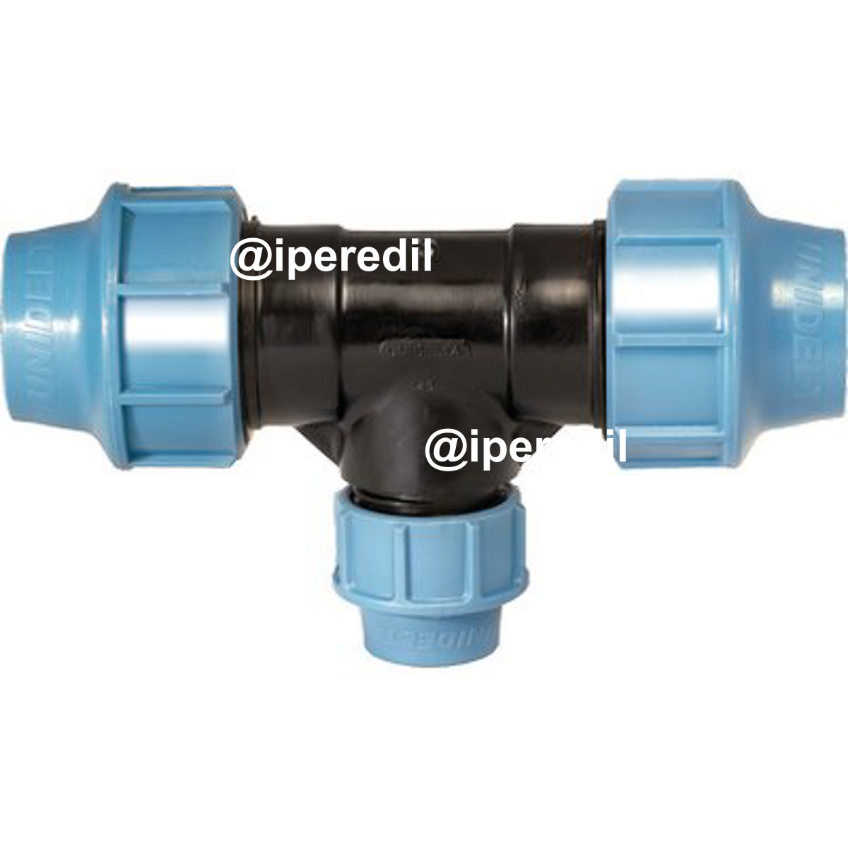 TEE A COMPRESSIONE RIDOTTO PN16 UNIDELTA MM 20X16X20