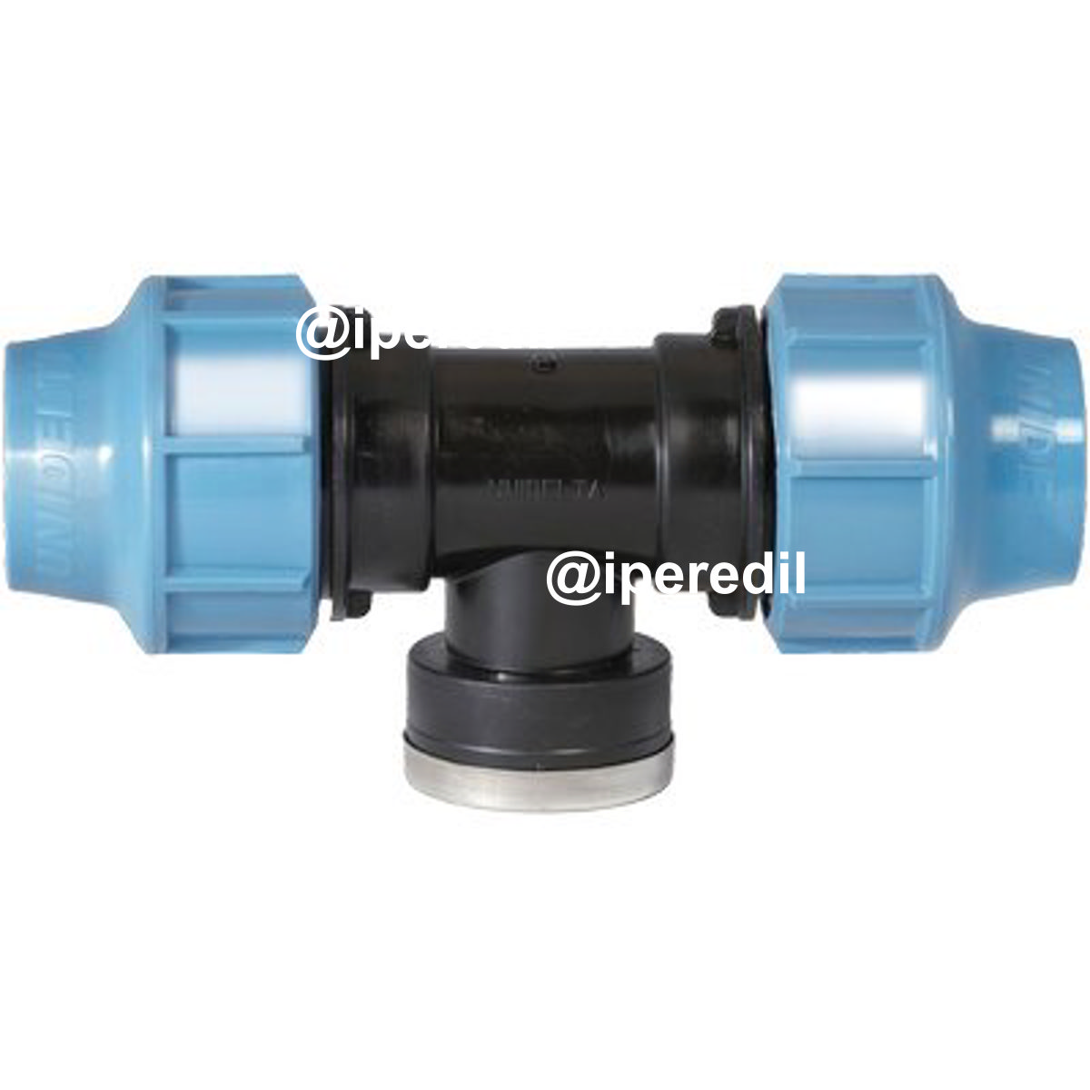 TEE A COMPRESSIONE FILETTO FEMMINA PN16 UNIDELTA MM 25X1/2F