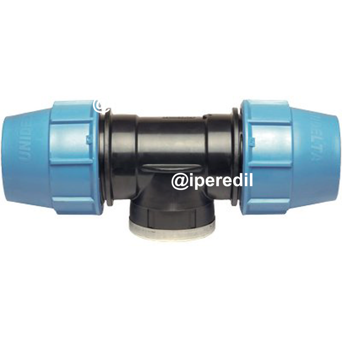 TEE A COMPRESSIONE FILETTO FEMMINA PN16 UNIDELTA MM 50X1"1/2F