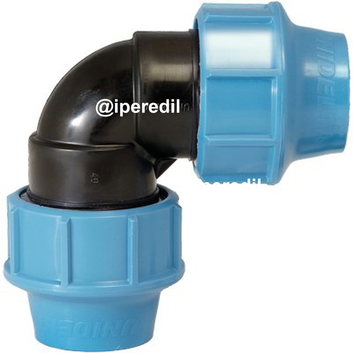 GOMITO A COMPRESSIONE PN16 UNIDELTA MM 40X40