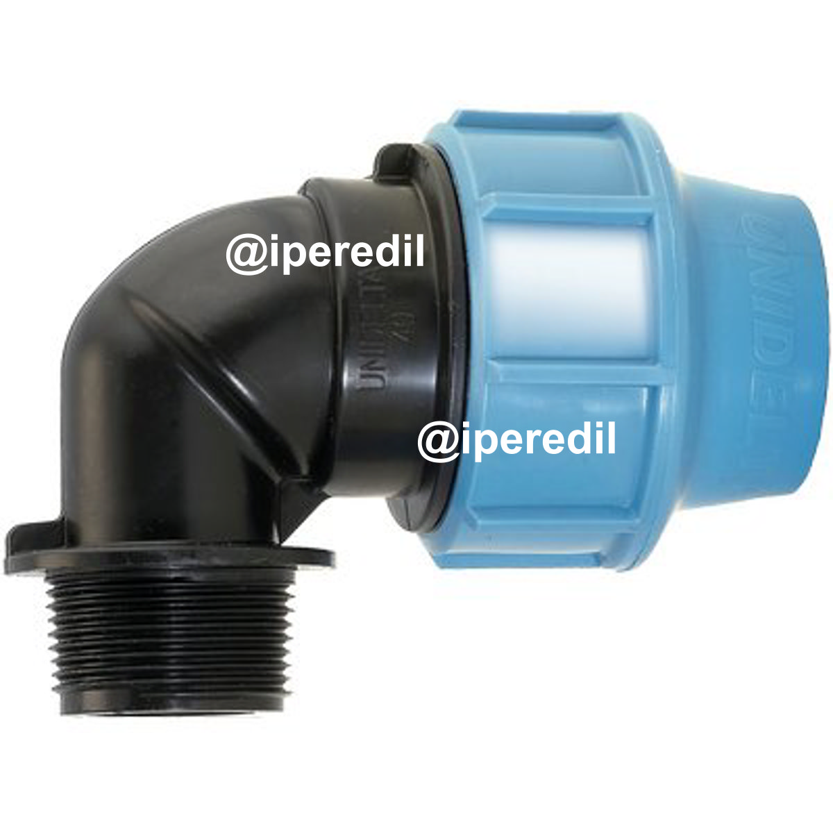 GOMITO A COMPRESSIONE FIL MASCHIO PN16 UNIDELTA MM 20X3/4M