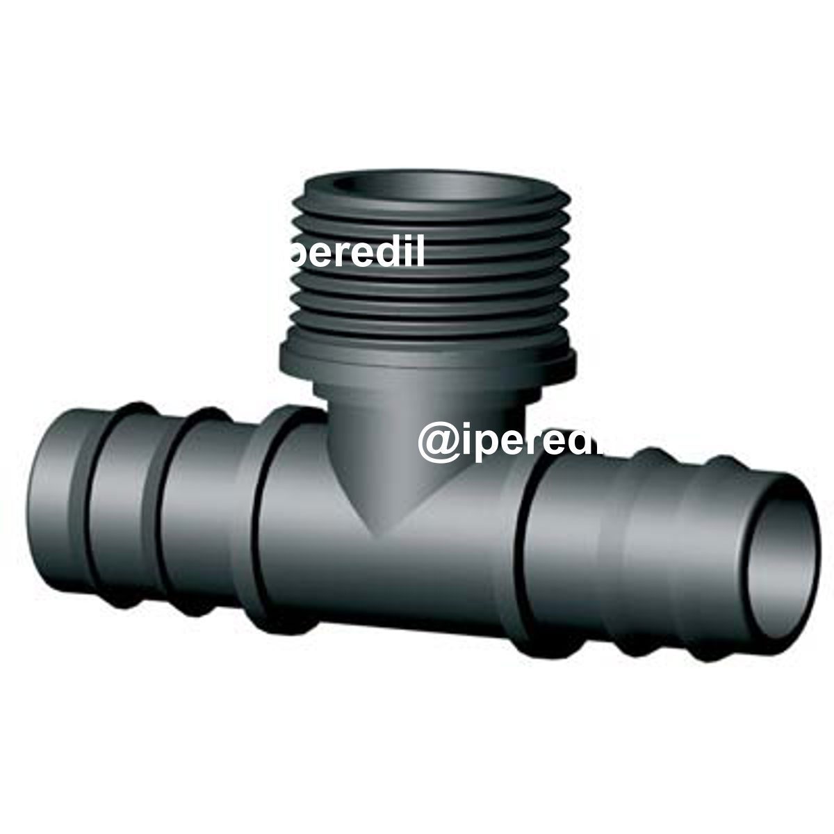 TEE PORTAGOMMA PN FILETTO MASCHIO IRRITEC MM 20X20X1/2M