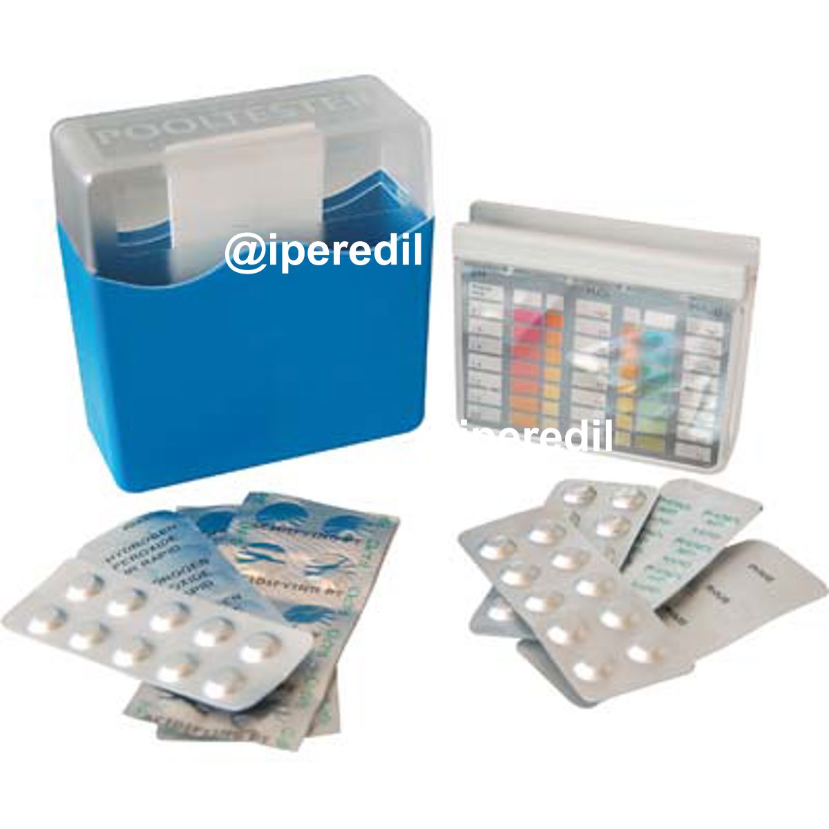 TEST ANALISI PH + OSSIGENO X PISCINA CF=TEST + PASTIGLIE 2X10
