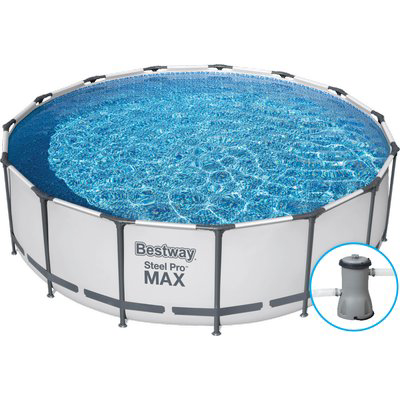 PISCINA STEEL PRO MAX 56438 BESTWAY FILTRO LT/H 3.028 CM 457 H.CM 122