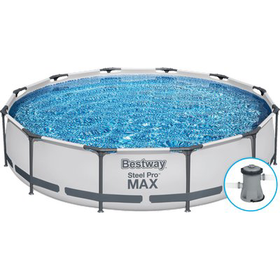 PISCINA STEEL PRO MAX 56416 BESTWAY FILTRO LT/H 1.249 CM 366 H.CM 76