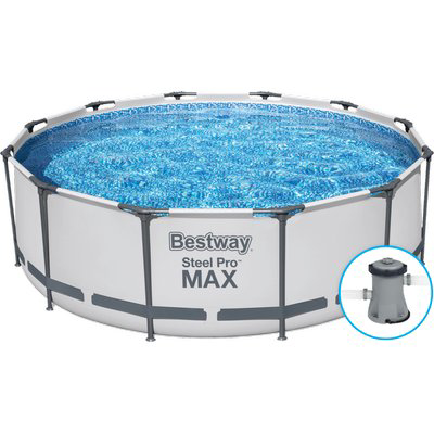 PISCINA STEEL PRO MAX 56418 BESTWAY FILTRO LT/H 2.006 CM 366 H.CM 100