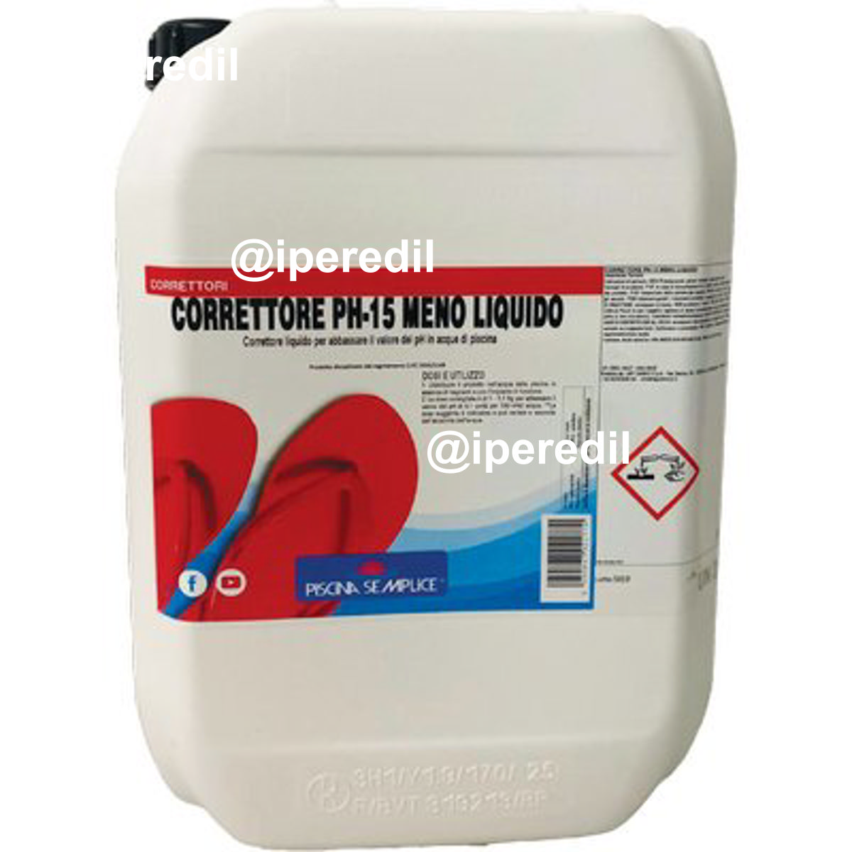 REGOLATORE PH MENO 15% X PISCINA LAPI LIQUIDO LT 5