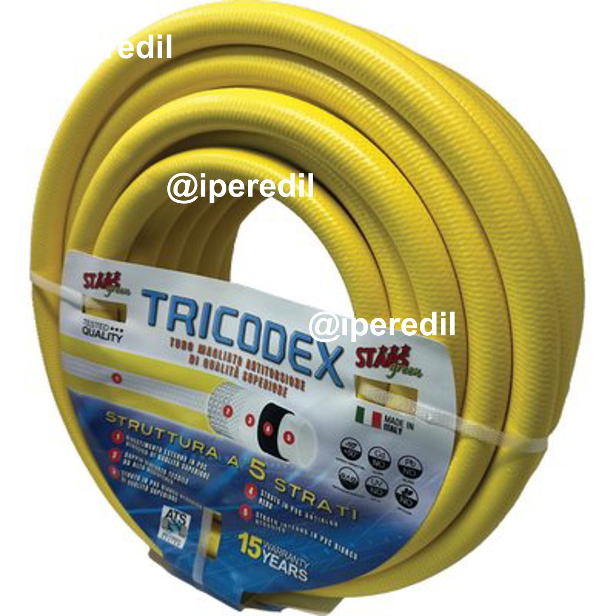 TUBO IRRIGAZIONE MAGLIATO TRICODEX STARS MM 19 3/4 MT 15