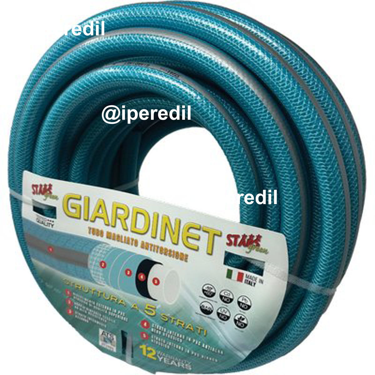 TUBO IRRIGAZIONE MAGLIATO GIARDINET STARS MM 12 1/2 MT 15