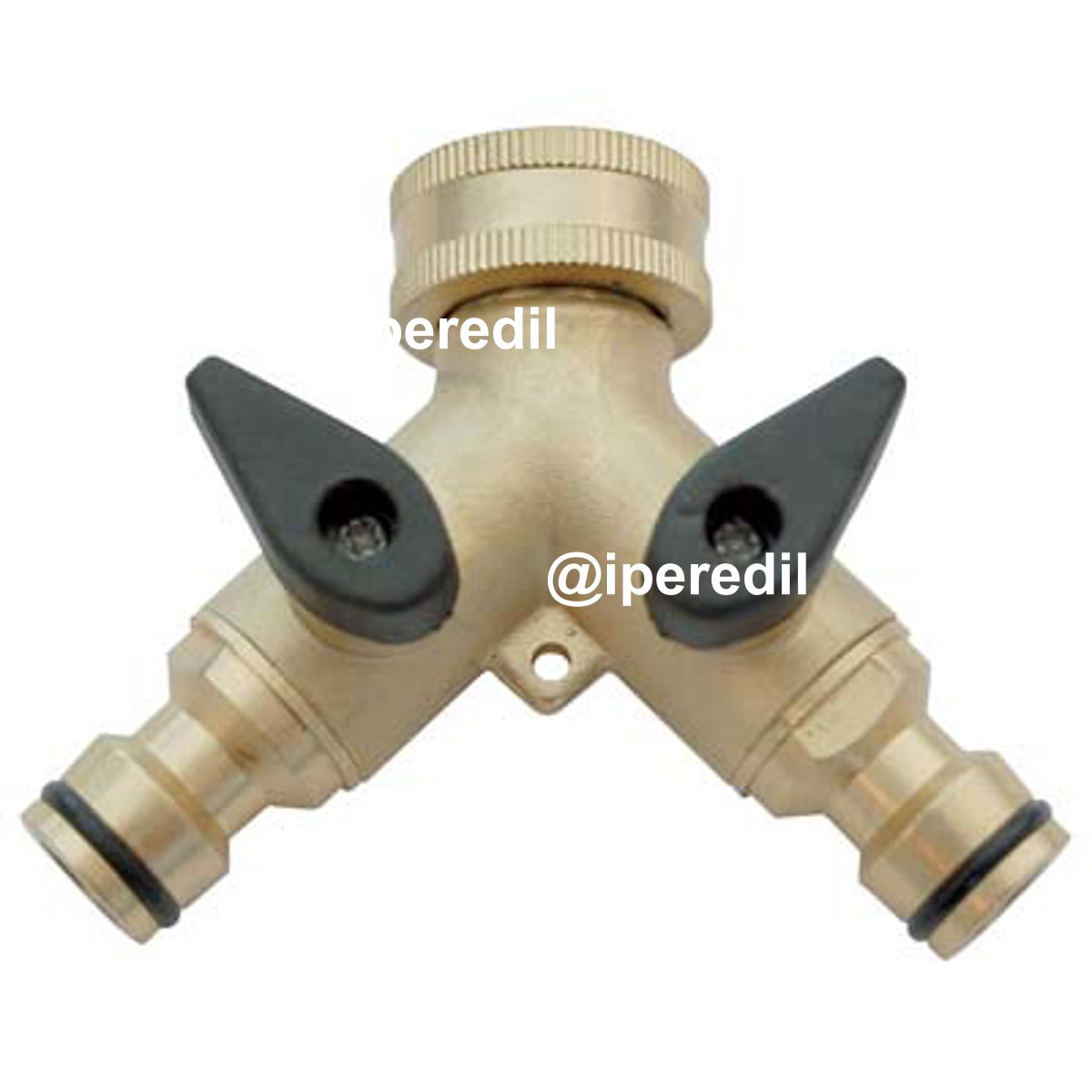 PRESA A RUBINETTO OTTONE 2 INNESTI RAPIDI STARS 3/4F