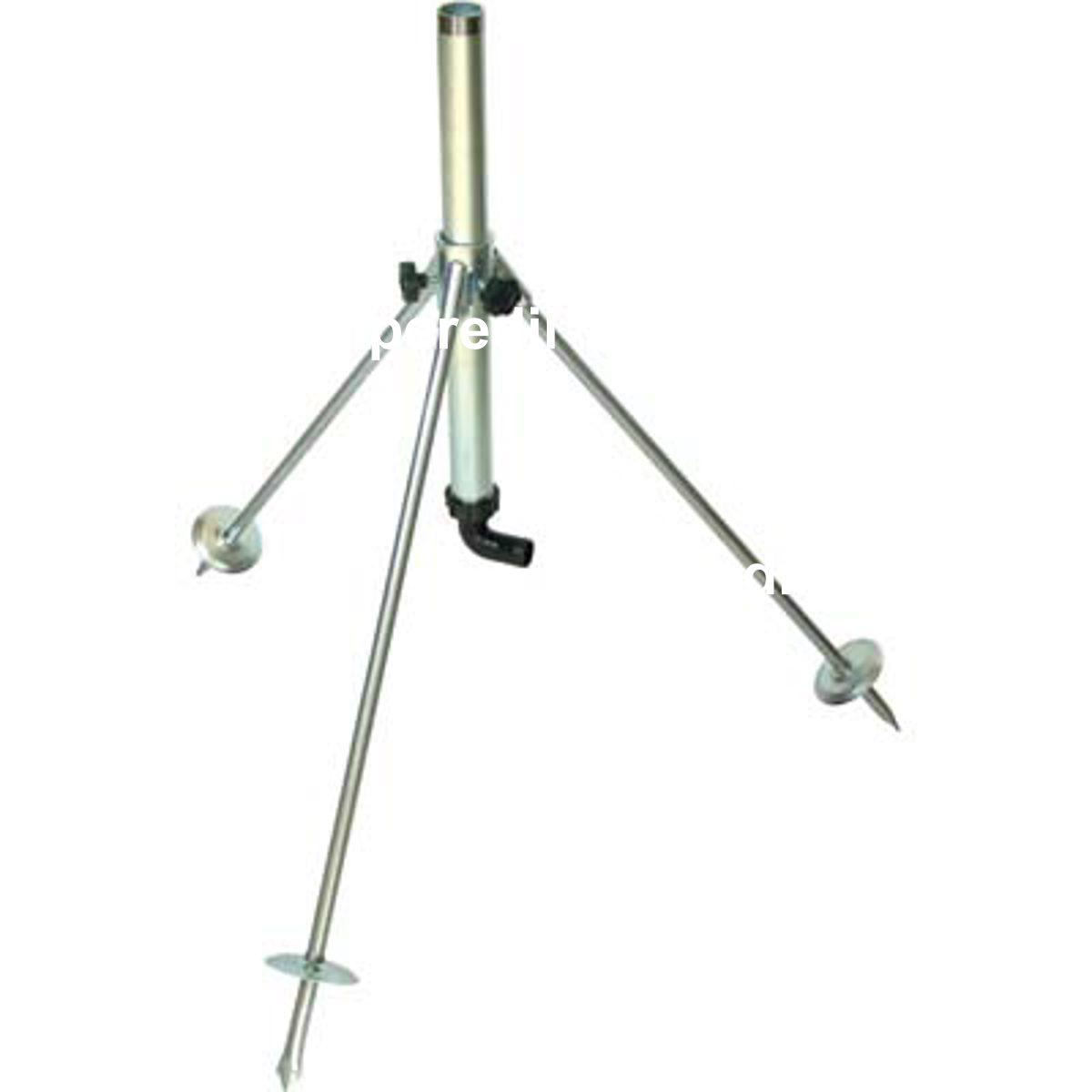 BASE TRIPODE X IRRIGATORE ACCIAIO ZINCATO 1"1/4M+PORTAGOMMA H.CM 80