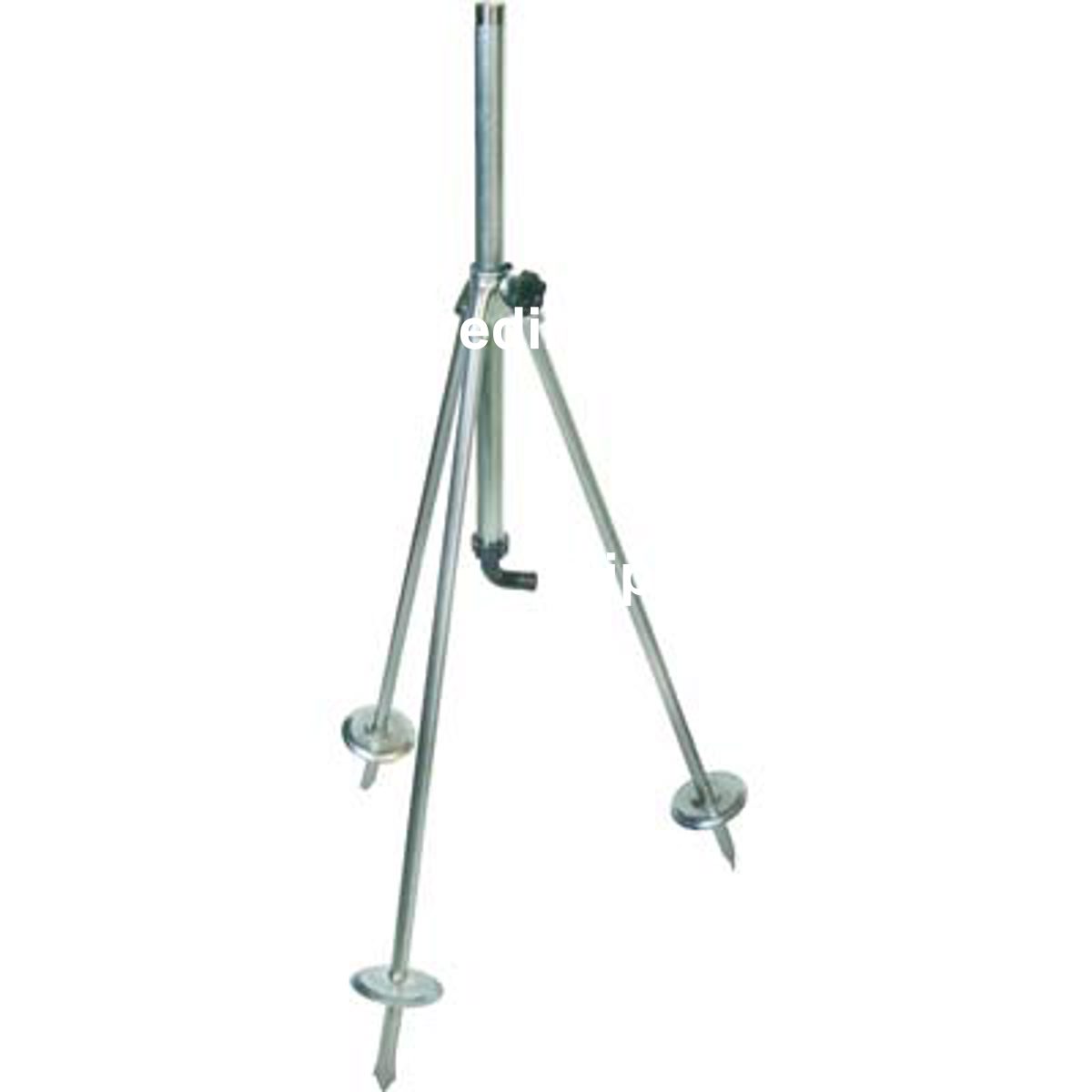 BASE TRIPODE X IRRIGATORE ACCIAIO ZINCATO 3/4M+PORTAGOMMA H.CM 80