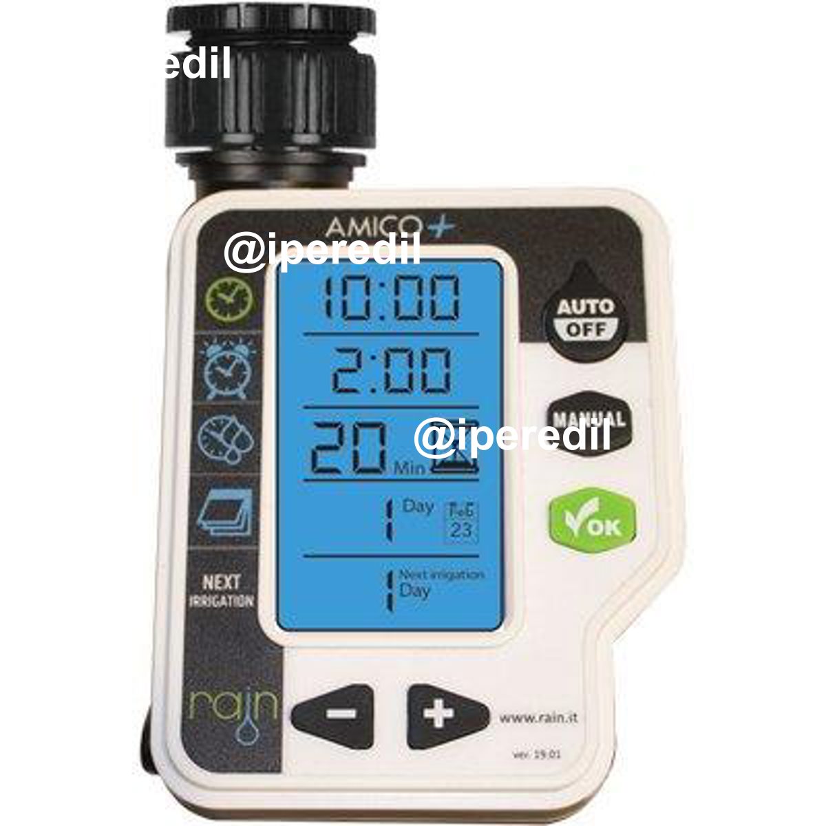 CENTRALINA IRRIGAZIONE AMICO +1 RAIN INNESTO RAPIDO 3/4F 2XSTILO AA VOLT 1,5