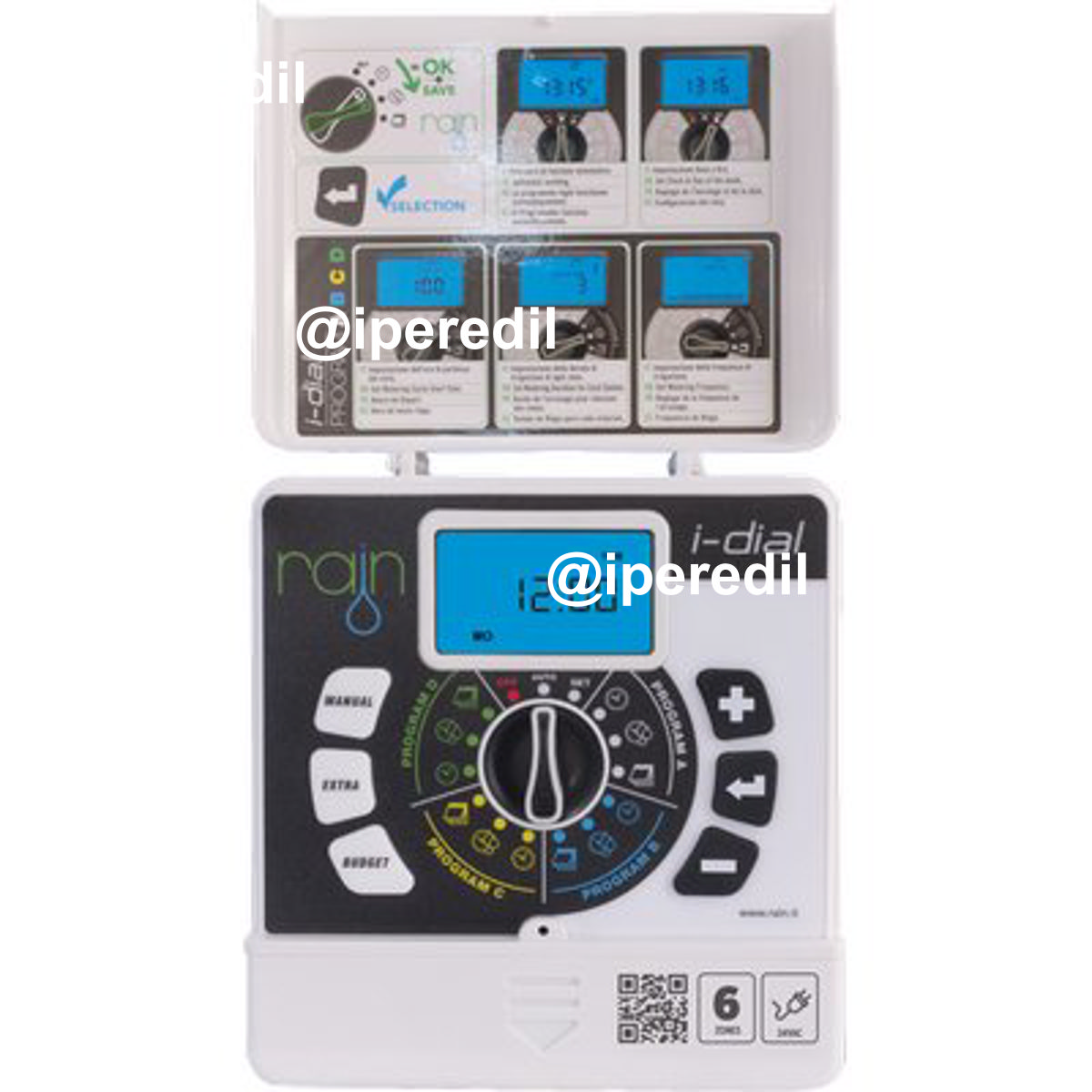 CENTRALINA IRRIGAZIONE I-DIAL INTERNO RAIN ZONE 6 VOLT 220/24 TRASF ESTERNO