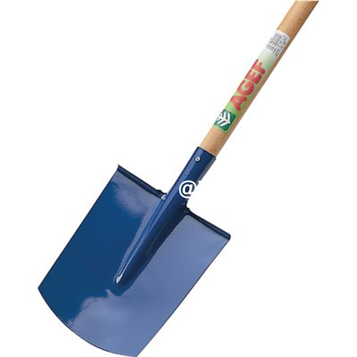 VANGHETTO PUNTA QUADRA STAMPATO + MANICO AGEF ACCIAIO/FAGGIO CM 18X21 H.CM 138