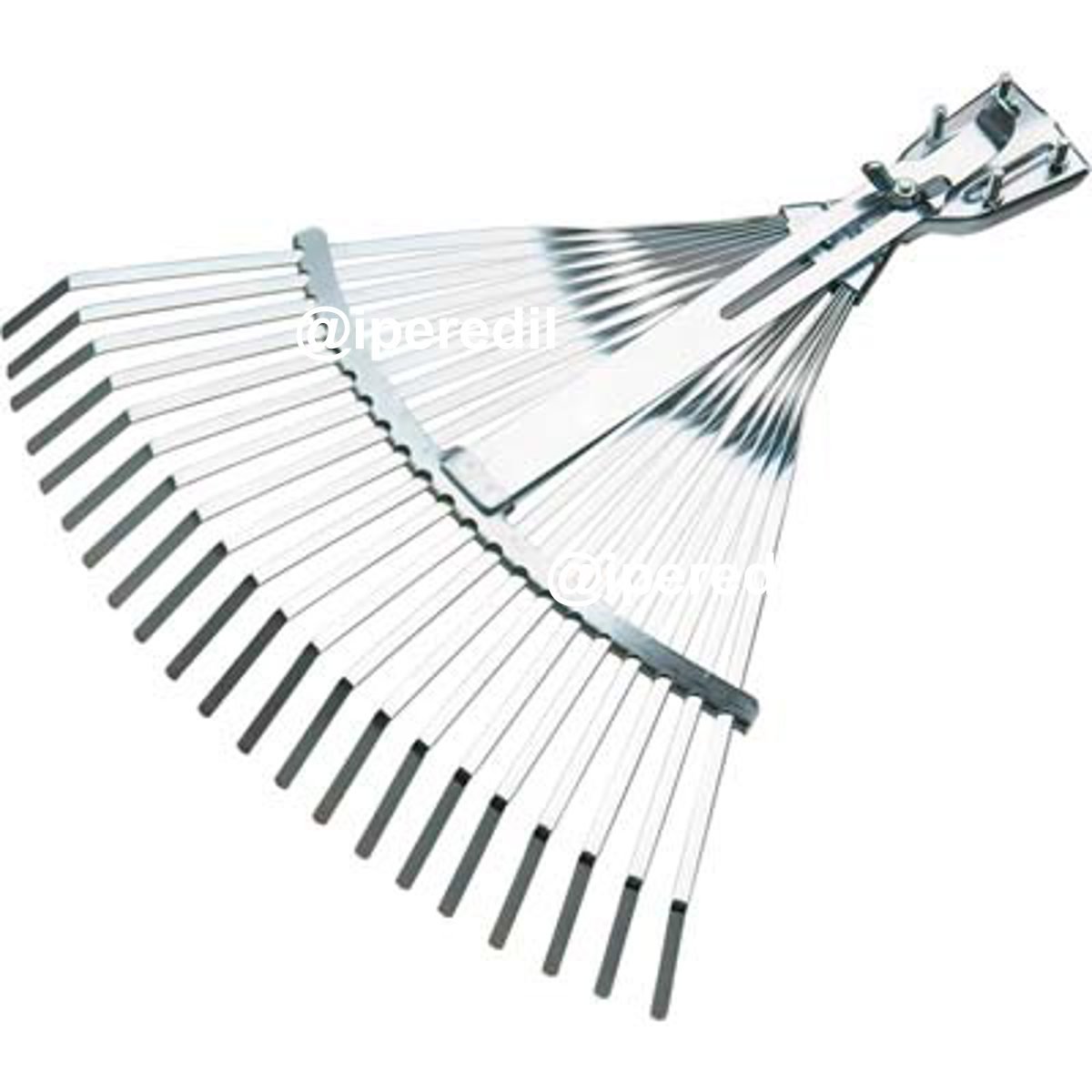 SCOPA GIARDINO A VENTAGLIO A MORSETTO 851B AGEF ACCIAIO ZINC CM 39/48X41,5 O.MM 26