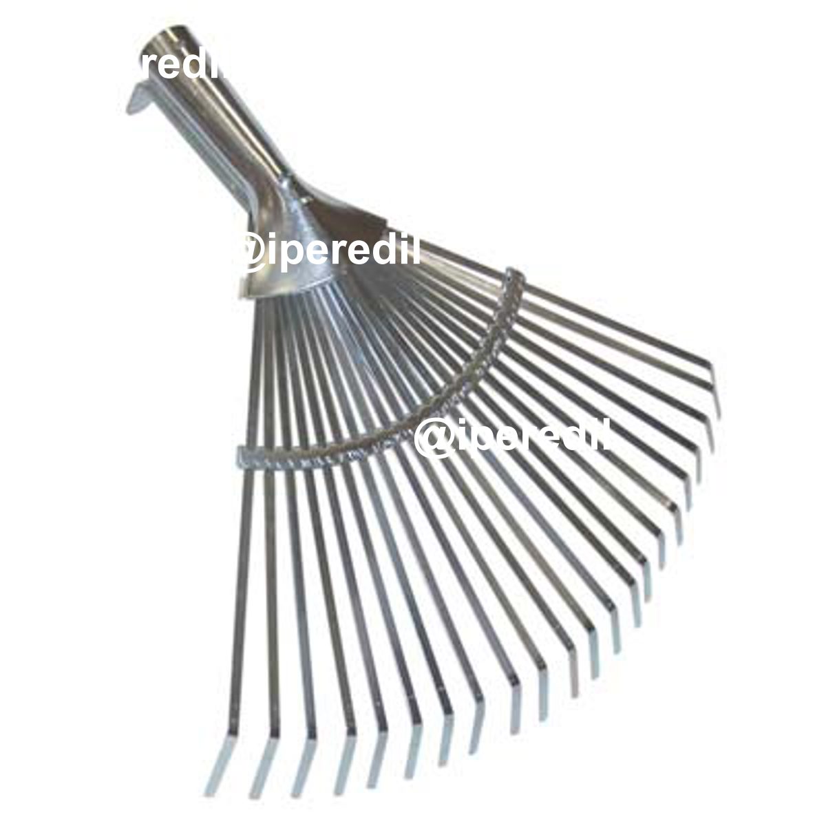 SCOPA GIARDINO A VENTAGLIO STARS ACCIAIO ZINC CM 29/48X43 O.CONICO MM 26