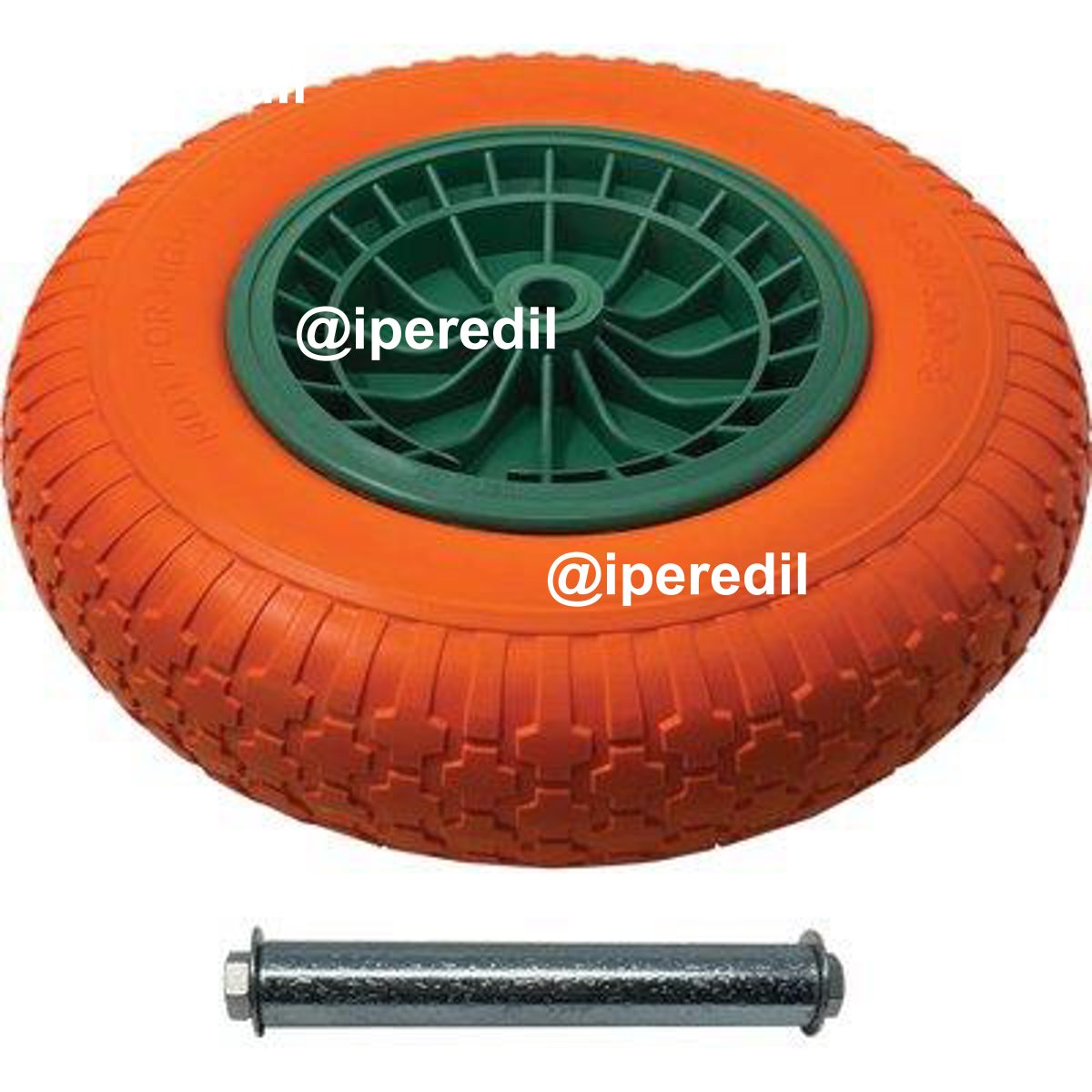 RUOTA PU ANTIFORO CARRIOLA GARDEN BIG-TWO PRIMULA 4.00X8" DISCO PP ASSE MM 20X128 - 06293233