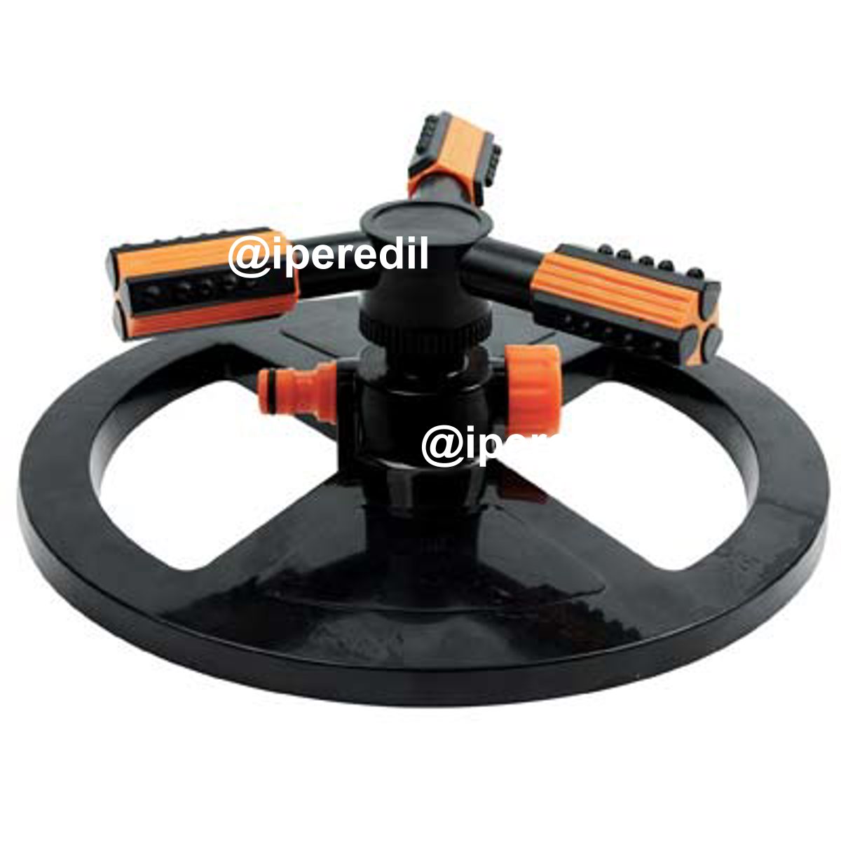 IRRIGATORE 3 BRACCI SU BASE STARS PLASTICA CIRCOLARE INNESTO RAPIDO PASSANTE