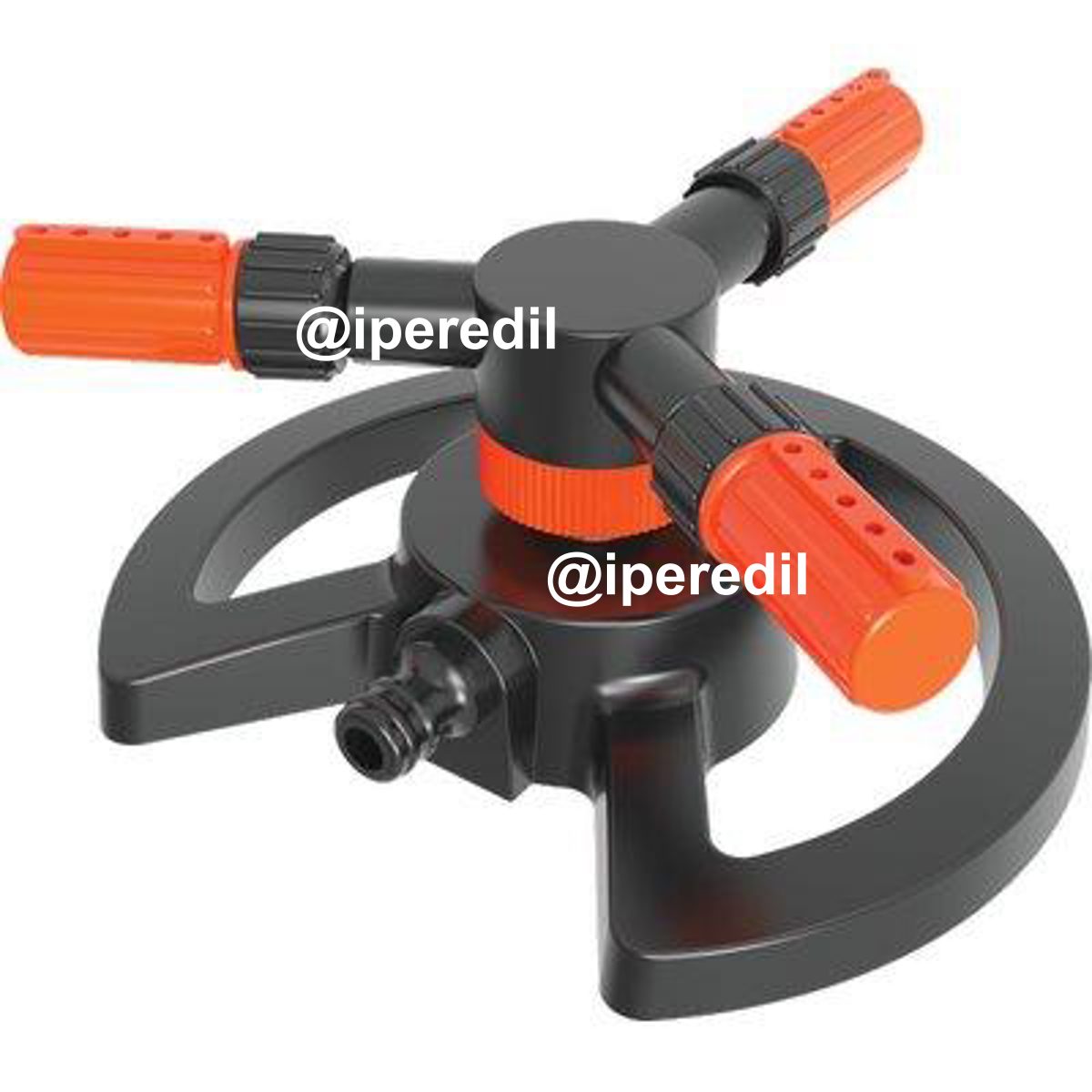 IRRIGATORE 3 BRACCI EVO SU BASE STARS PLASTICA CIRCOLARE INNESTO RAPIDO PASSANTE SELF