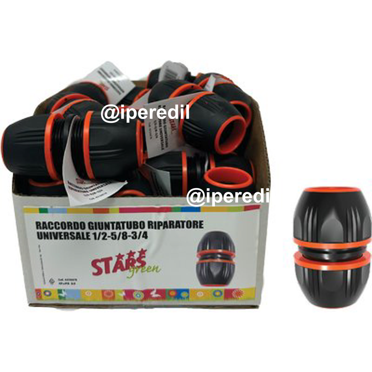 RACCORDO GIUNTATUBO RIPARATORE UNIVERSALE STARS 1/2-5/8-3/4 EXPO BOX