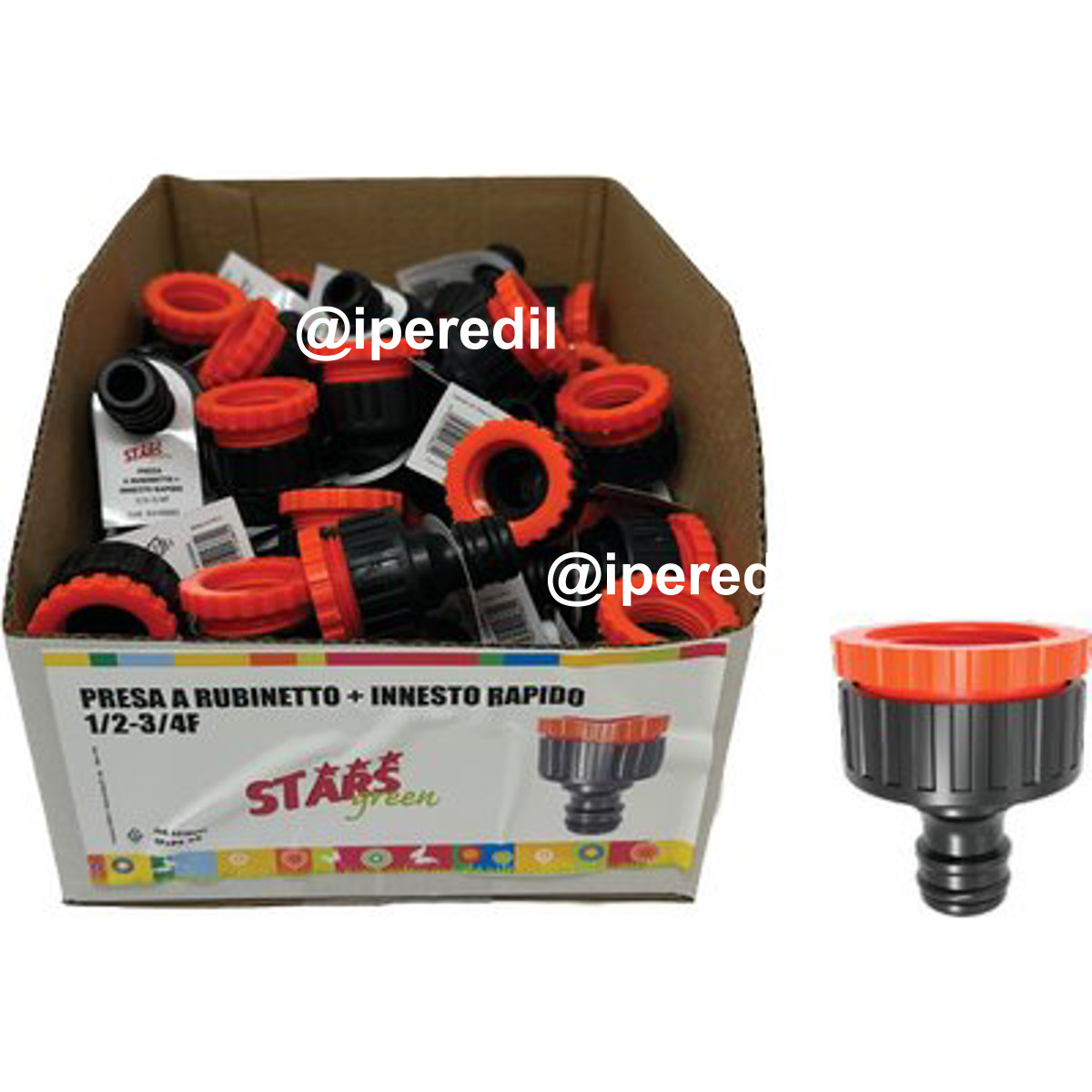 PRESA A RUBINETTO + INNESTO RAPIDO STARS 1/2-3/4F EXPO BOX
