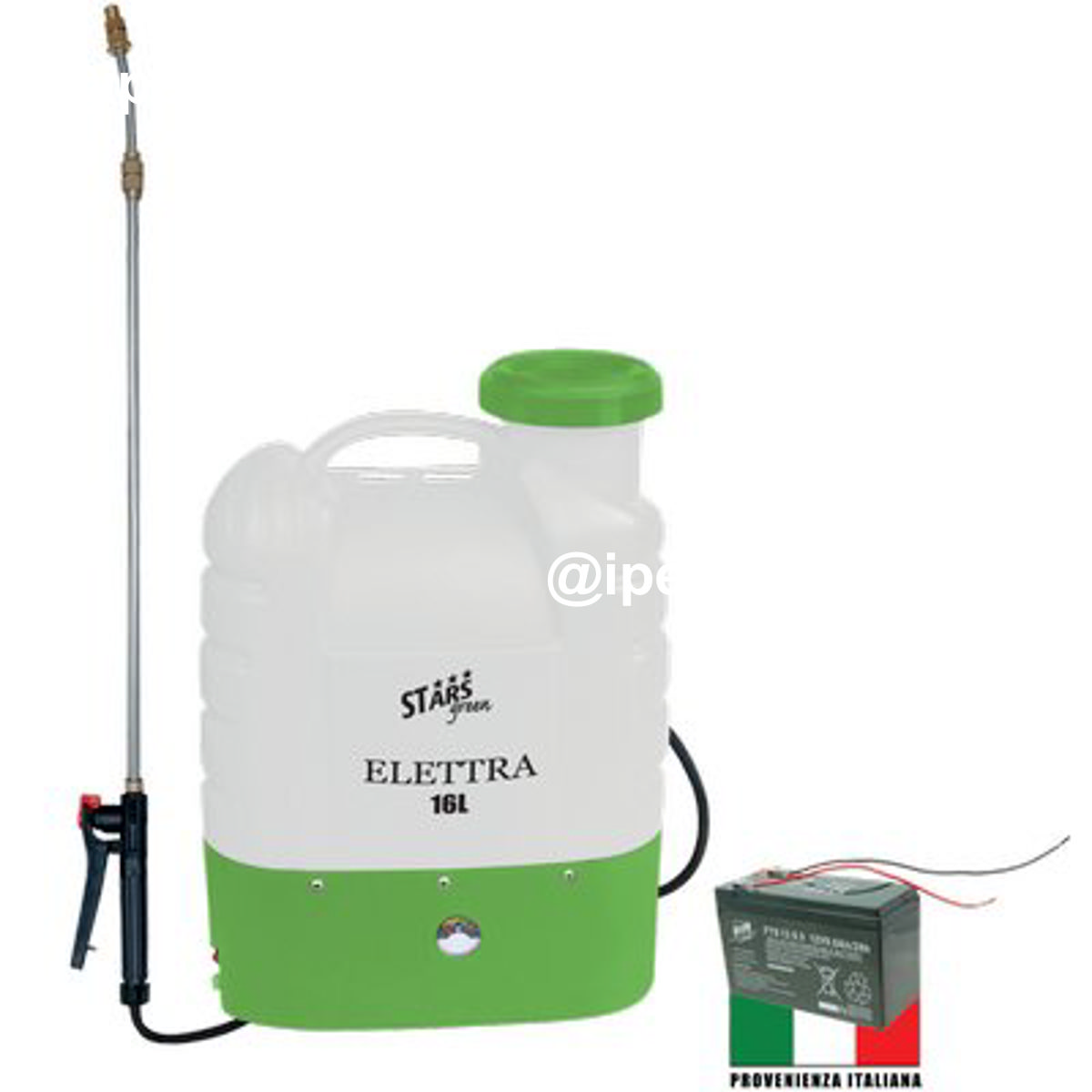 POMPA A SPALLA BATTERIA ELETTRA 16 STARS LT 16 PB/ACIDO VOLT 12 AH 9