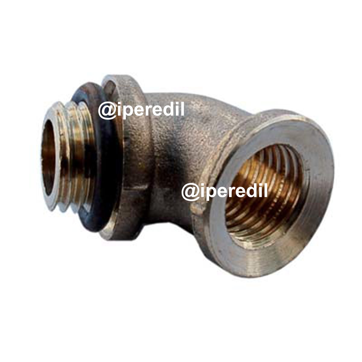 GOMITO PORTAGETTO 45° OTTONE 1/2-3/8F