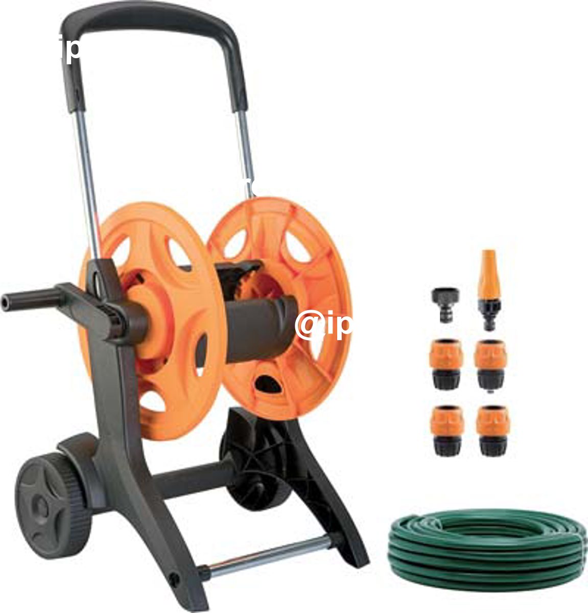 AVVOLGITUBO IRRIGAZIONE CARRELLATO EUROTANK GF PLT/ACCIAIO RUOTE PLT +TUBO 1/2 MT 20 +RACCORDI